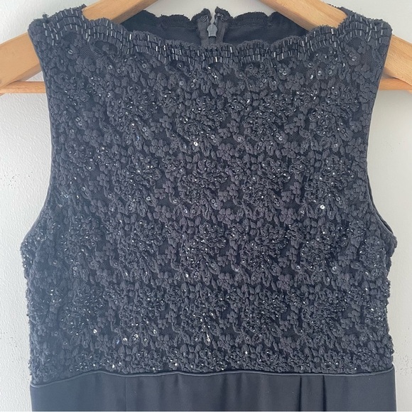 Vintage Rimini by Shaw Black Beaded Formal Dress Size 12 - Picture 3 of 7